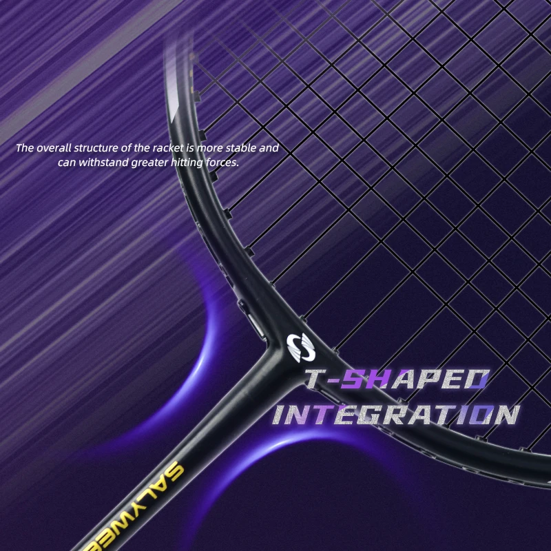 SALYWEE 2本組コンポジットカーボンファイバーバドミン - Badminton Racket Carbon のレビューと価格