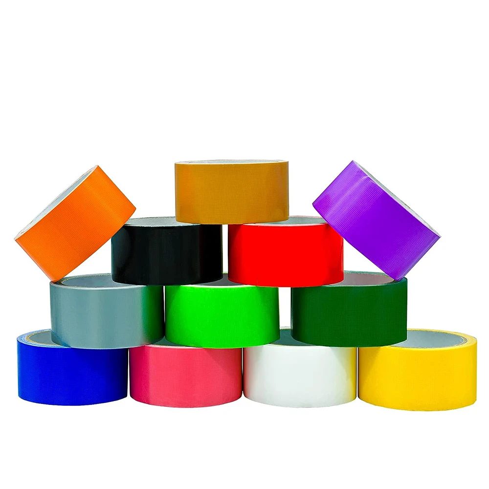 10m Rainbow Colored Duct Tape Thickens No Residue Easy Tear By Hand Heavy Waterproof Adhesive Tape for DIY Art Packaging Coding