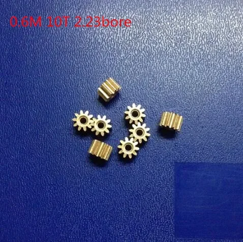 10pcs/lot 0.6 Modulus 10 Teeth Holes 2.23mm Tooth metal Gear Small Modulus Gears and copper gear