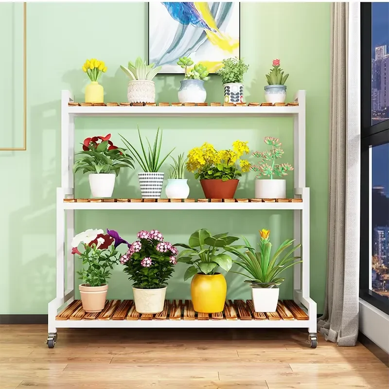 Modern Metal Plant Stand Multi Tier Flower Pot Shelf Stylish Indoor Display Rack for Home Garden Decoration Greenery Holder
