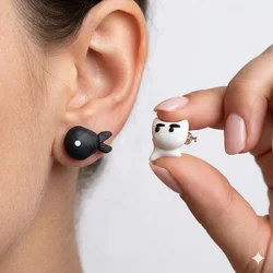 100% Handmade Polymer Clay Cute Cat Fish Stud Earrings For Girls Kids Fashion Jewelry Women Cartoon 3D Animal Earrings Gift