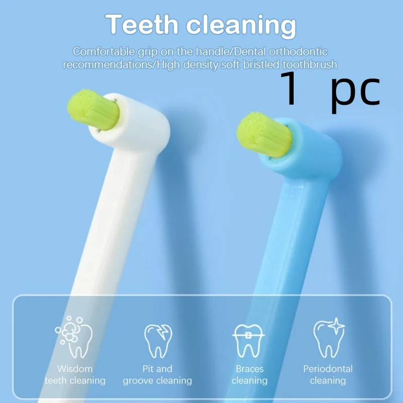 Orthodontic Interdental Brush Double-Beam Soft Teeth Cleaning Toothbrush Oral Care Tool Small Head Soft Hair Implant Adult