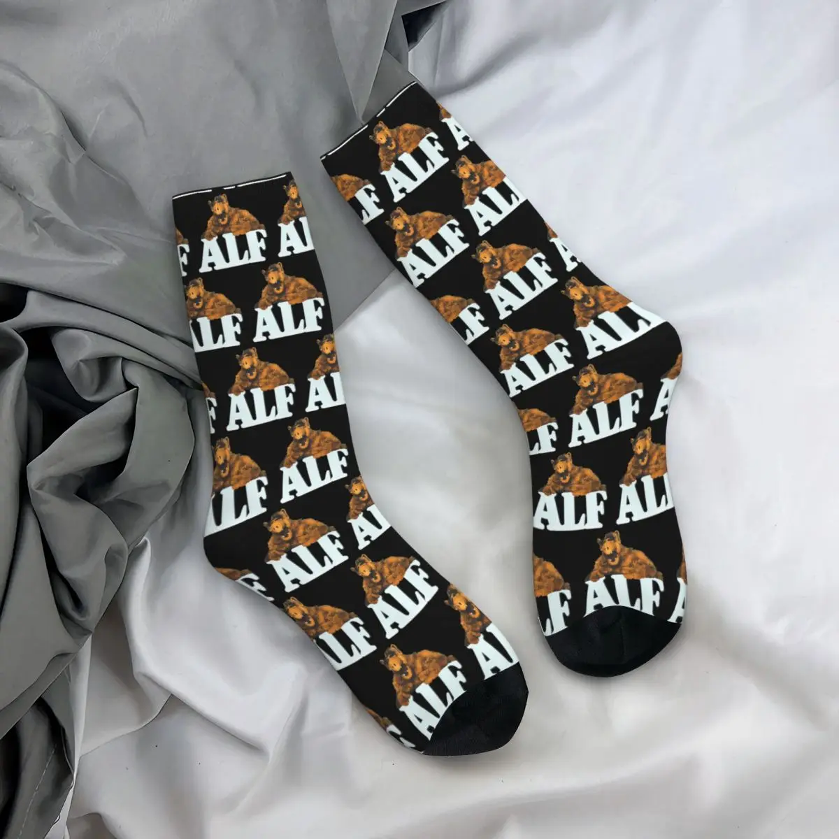 All Seasons Crew Stockings ALF The Animated Series Multicolor Socks Funny Long Socks for Men Women Valentine's Day Gifts