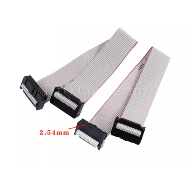 2pcs 2.54mm Pitch FC 6/8/10/12/14/16/18/20/24/26/30/34/40/50/60/64 Pin Gray Flat Ribbon Data Cable 10CM 20CM 30CM 40CM 50CM