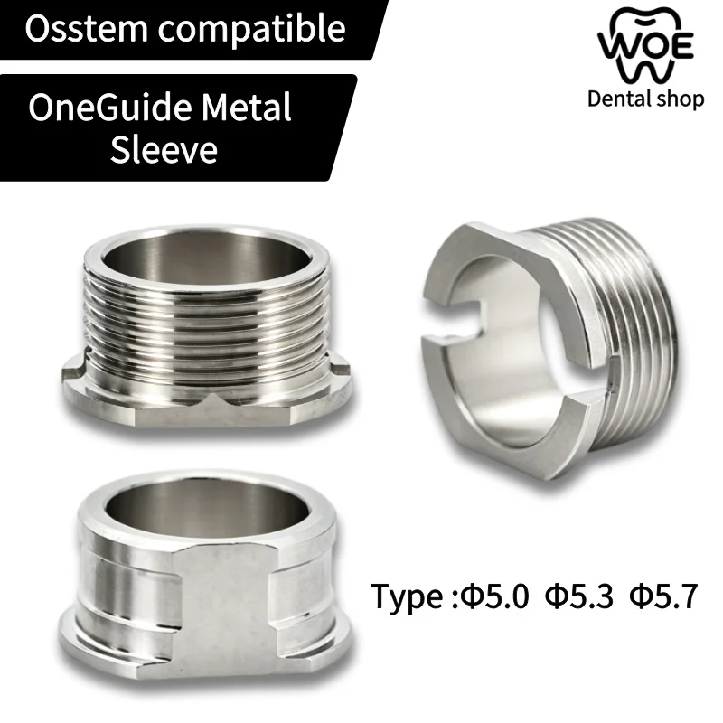 Grade 5 Titanium Metal Sleeve for Osstem One Guide Surgical Guide Sleeve TS System Lab Prosthetic Components