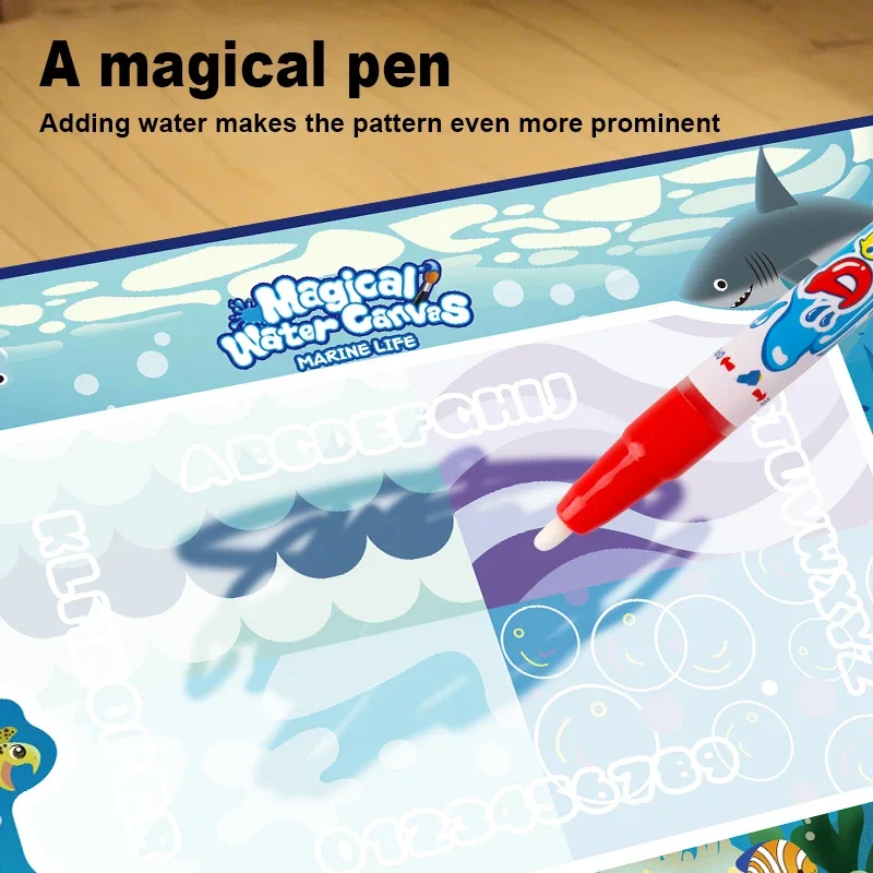 Canetas mágicas de lona de água de grandes dimensões montessori brinquedos aprendizagem cobertor escrita crianças desenho repetido graffiti pintura brinquedo do miúdo