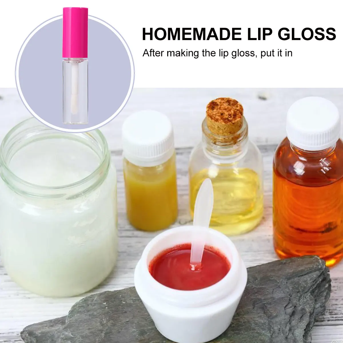 

100 Pcs Lip Gloss Bottle Hygienic Tube Makeup Accessories Rosy Container Subpackaging