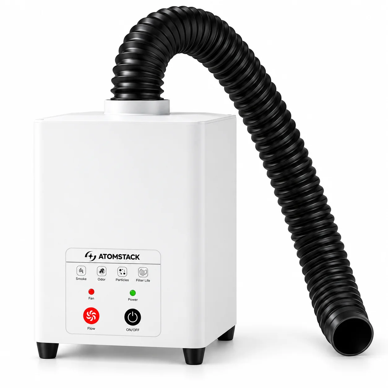 AtomStack D5 Laser-Rauchabsauger 50W Rauchabsorber für Lasergravur, -schneiden und -löten mit 3-Stufen-HEPA-Filter, 3-Gang tragbarer Desktop-Luftreiniger