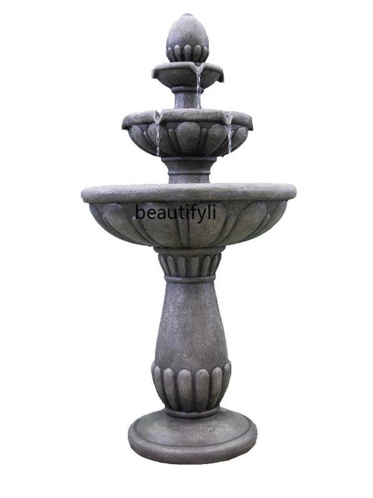 

Outdoor Make a Fortune as Endless as Flowing Water Fountain Decoration Circulating Pool Courtyard Floor Landscape Decoration