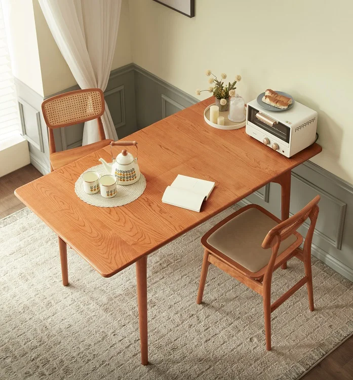 

Wood Folding Table Small Household Dining Table and Chair Simple Modern Portable Folding Table