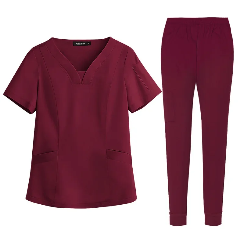 

Slim Fit Women Medical Scrubs Sets Hospital Work Uniforms Surgical Gowns Nursing Accessories Dental Clinic Beauty Salon Workwear