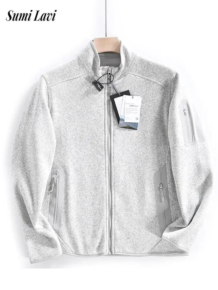 

Осень-зима уличная повседневная мужская верхняя одежда модная однотонная куртка на молнии с воротником-стойкой пальто мужские повседневные кардиганы для отдыха