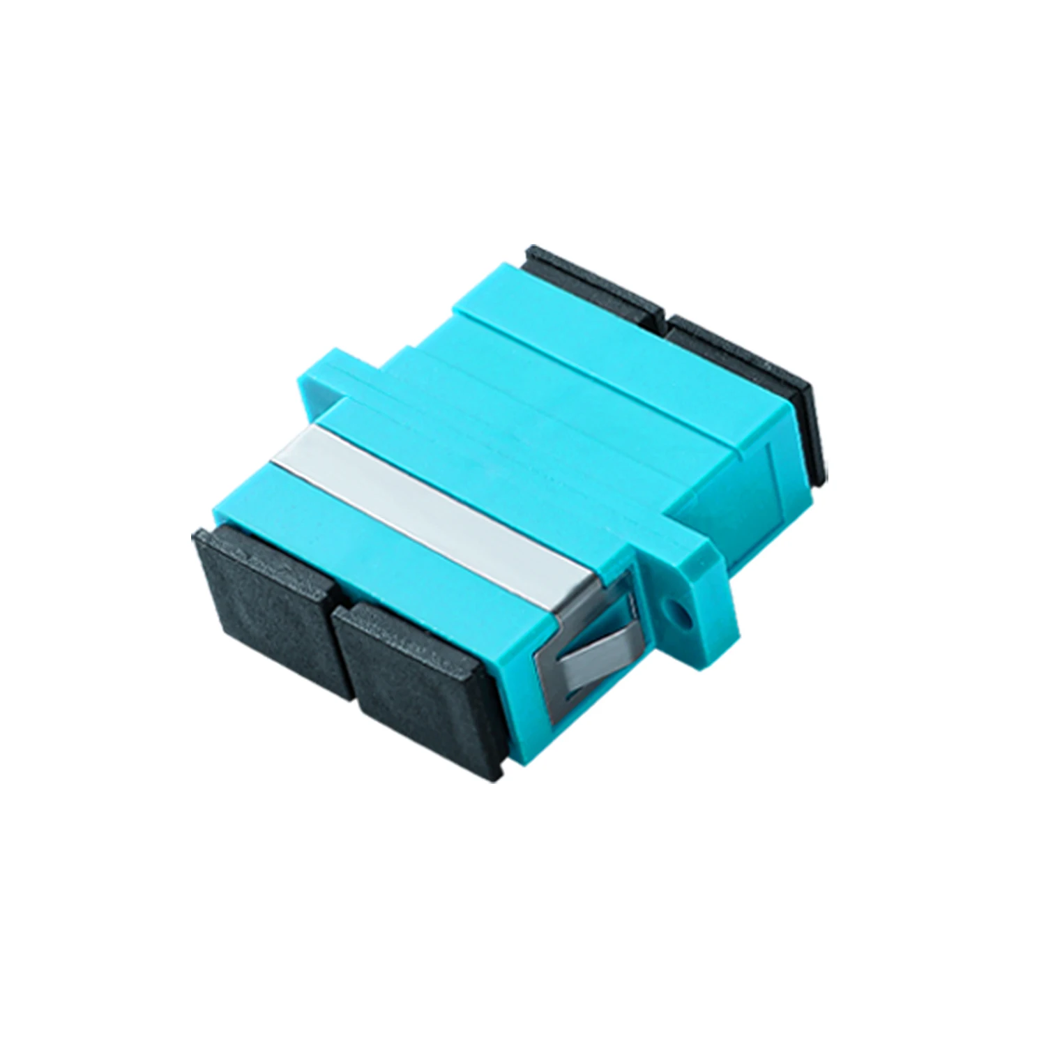 10 Pcs SC OM3 Multi-Mode Couplers, Duplex Fiber Optical Adapters Cable Connectors MM Flange Ftth