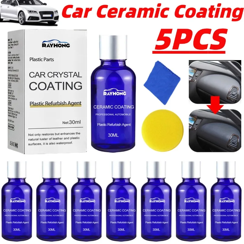 5/1PCS Car Liquid Ceramic Coat Super Hydrophobic Glass Coating Set Polysiloxane and Nano materials Ceramics for Cars