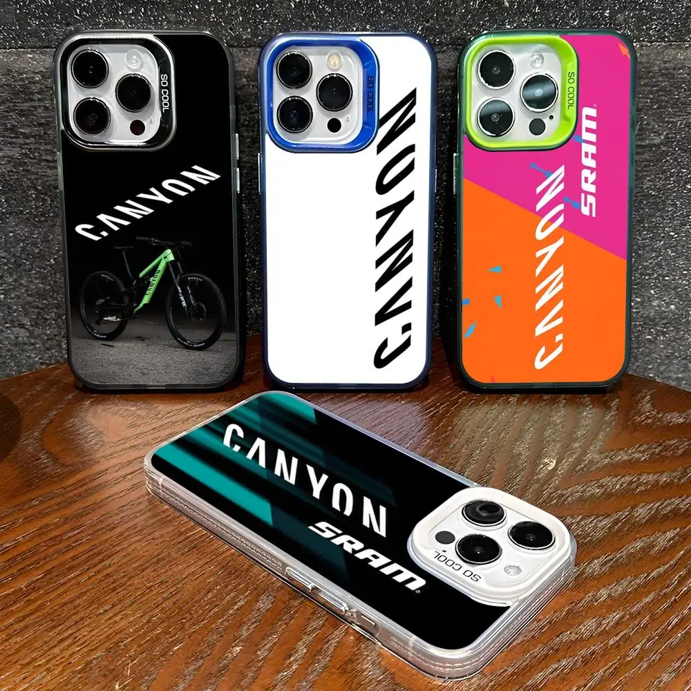 C-Canyon Bicycles Phone Case for iphone 16 15 14 13 11 12 Pro Max Xr X Xs 8 7 Plus Color Silver Cover