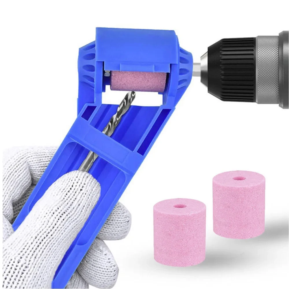 Портативный набор точилок для сверл с корундовым шлифовальным кругом, инструмент для заточки спиральных сверл для домашних и садовых проектов