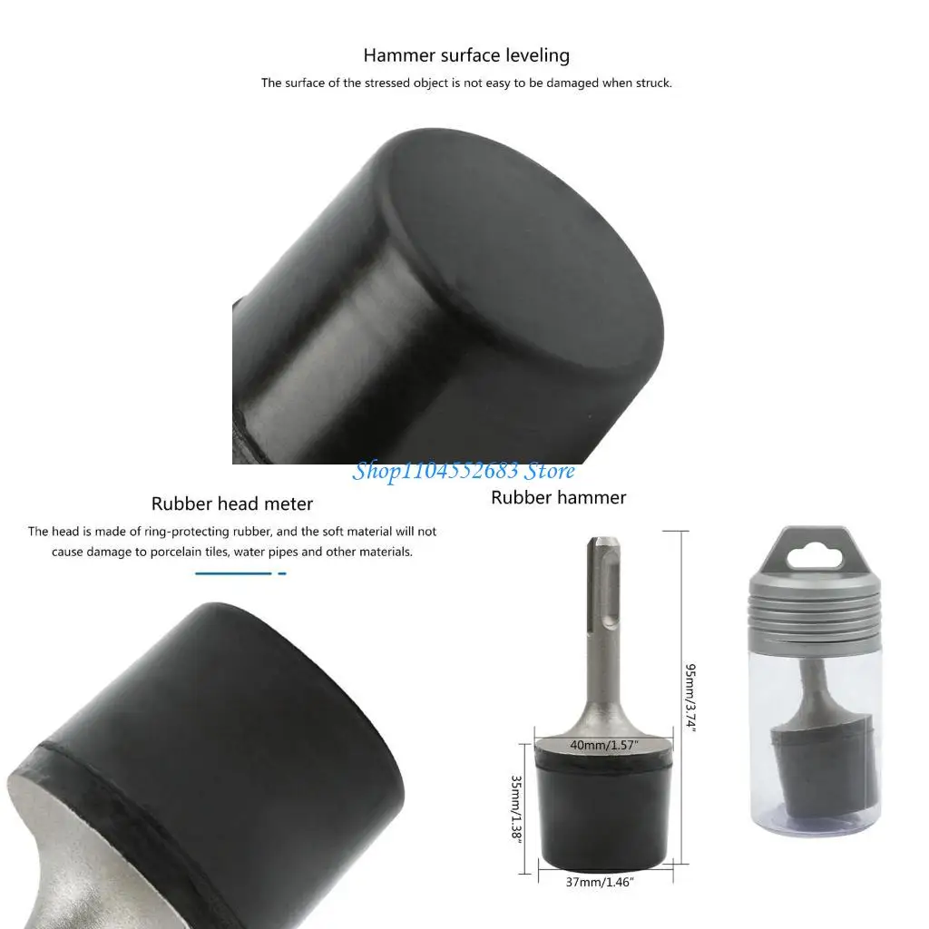 

Y6GD Handy Rubber Hammer Round Crip Tool Sturdy for Radiators Tile Laying Carpentry