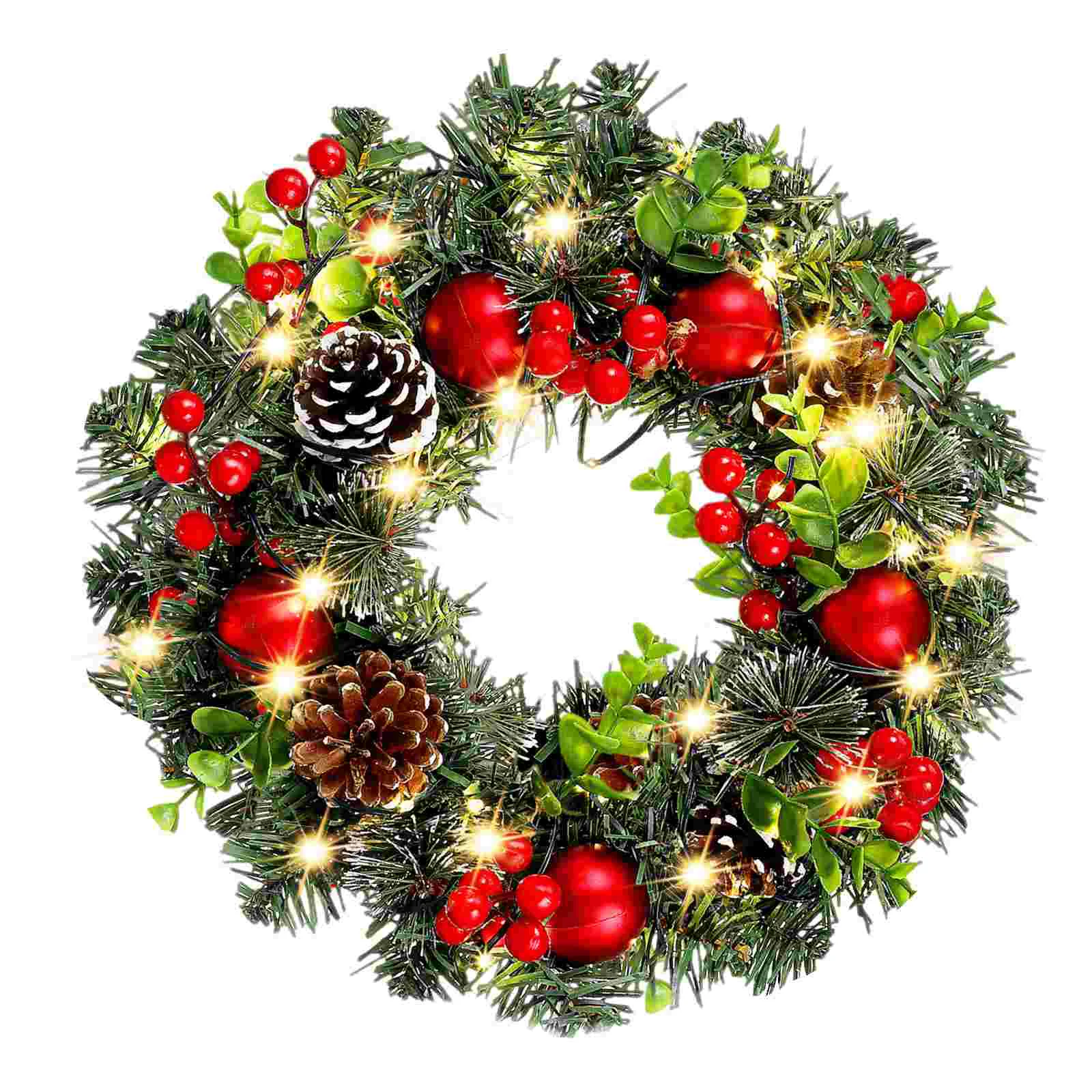 Adornos circulares de vid de Navidad, suministros de decoración colgante, escena de Festival, corona decorativa, árbol para el hogar