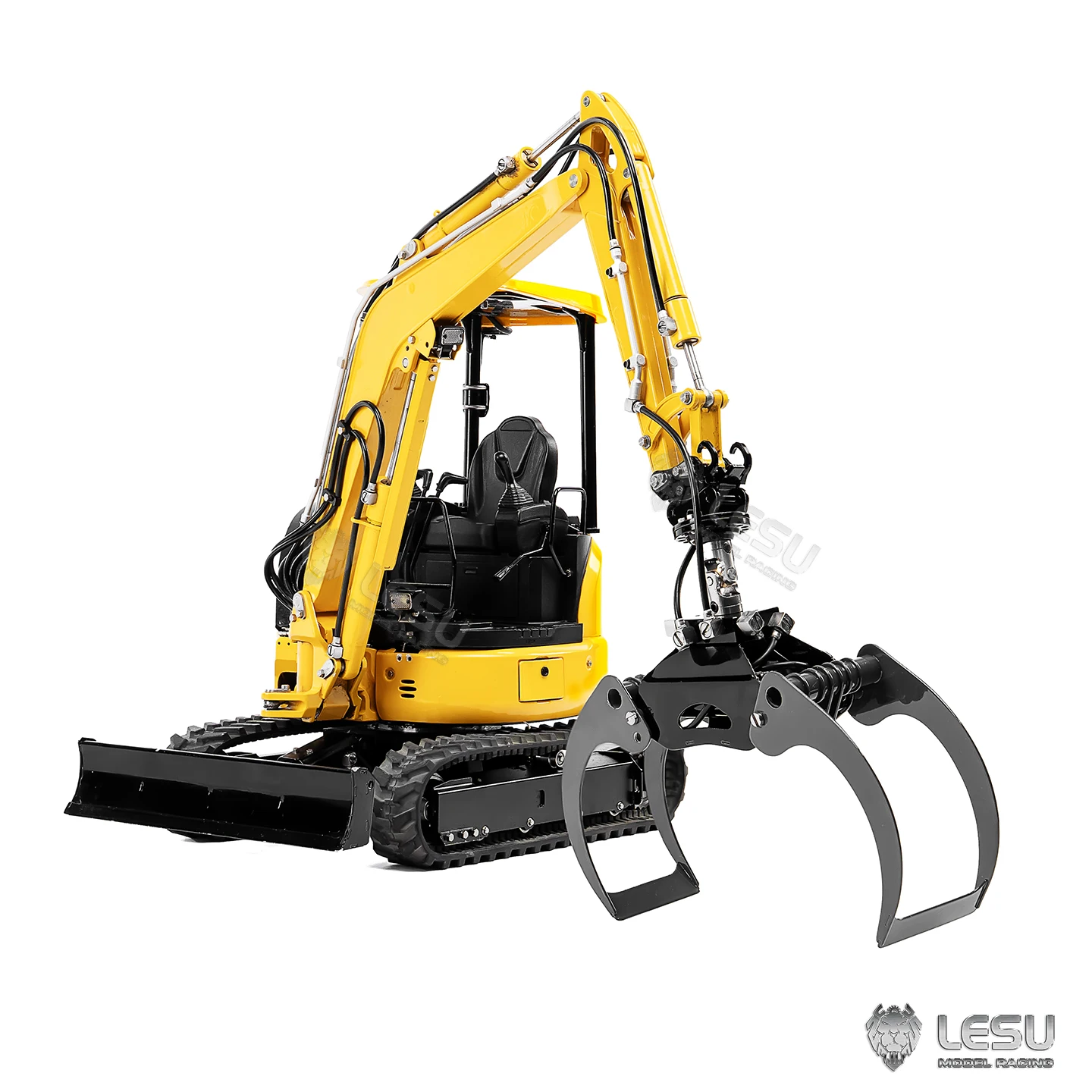 Metal Hydraulic Claw for 1/14 PC30 Hydraulic RC Mini Excavator Attachment Hydraulic Claw Quick Change Excavator Accessories