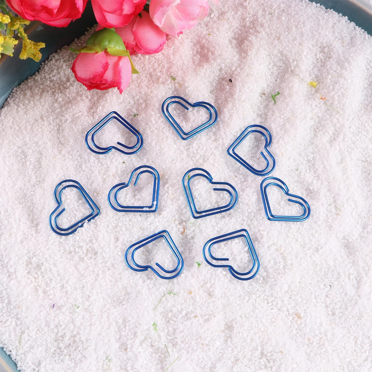 100pcs Heart Shaped Paper Clips Premium Nonskid Strong Clipping Force Creative Bookmark For Notes Documents Organization Home