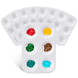 Paint Tray Palette, 6 Wells Mini Plastic Watercolor Paint Palette Tray for Art Painting and DIY Craft Class, 2/3/8/20/30Pcs