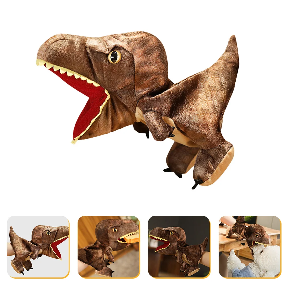 

Cartoon Dinosaur Hand Puppet Soft Comfortable Suitable Most Adults Children Perfect Story Talking Dinosaur Hand Puppet