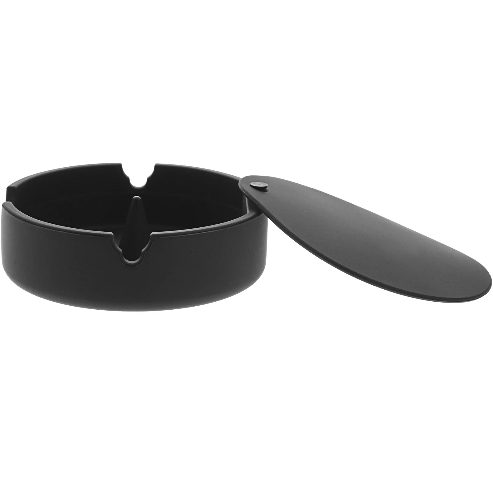 

Silicone Ashtray With Lid Round Shatter-Proof Heat-Resistant Smoke Ash Box For Home Desktop Living Room Table Use