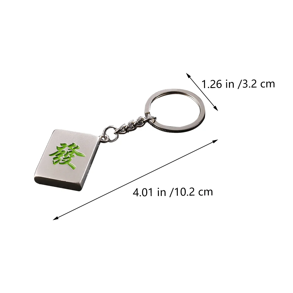 3 PCS Mahjong Keychain Creative Wallet for Keys Keychains Delicate Pendant Fortune Keyring Bag