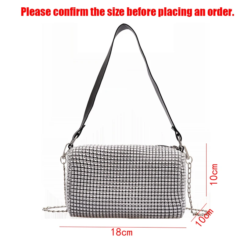 2023 New Bling Diamonds Print Small Shoulder Bags Women Square Clutch Bag Evening Crossbody Bag Ladies Dinner Party Clutch Purse