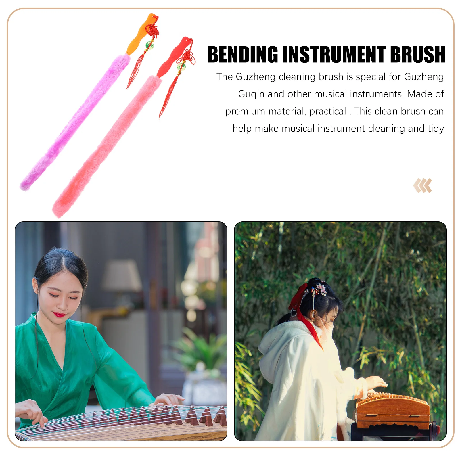 

Guzheng Cleaning Brush Premium Rabbit Hair Professional Instrument Dust Removal Tool Guzheng Guqin Dulcimer Cleaner Musical