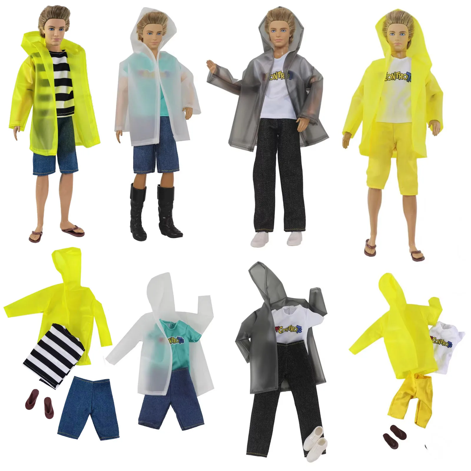 

1 Set Doll Clothes Raincoat Outfit for 12 inch Ken Doll Many Style for Choice 05