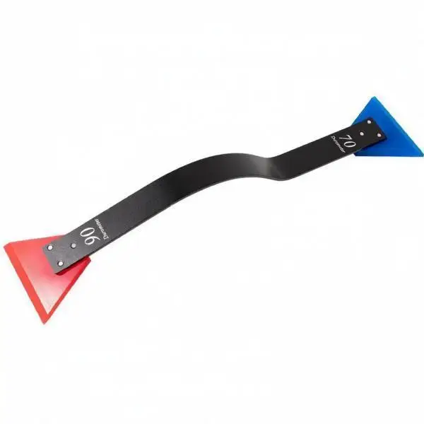 3xPPF Squeegee Ergonomic Window Film Squeegee Car Tint Scraper Matte Black Auto Accessory Curved Handle Double Head Bent