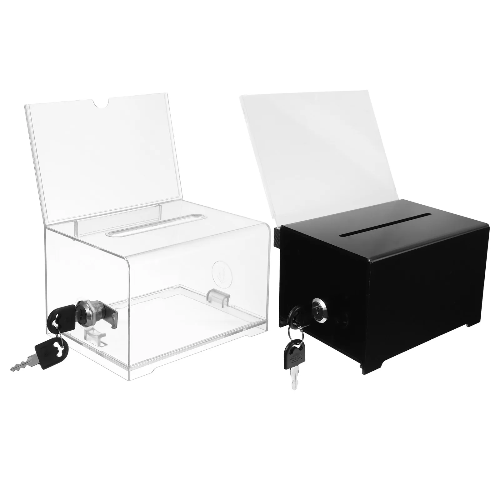 2pcs-suggestion-donation-key-with-slot-fundraising-charity-voting-cash-ticket-feedback-collection-ballot-box-with-slot