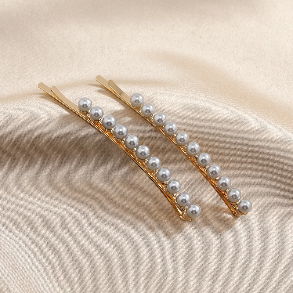 muylinda Imitation Pearls Long Hairpins Jewelry Fashion Women Hair Pin Clip Pairs Girl Hair Accessories