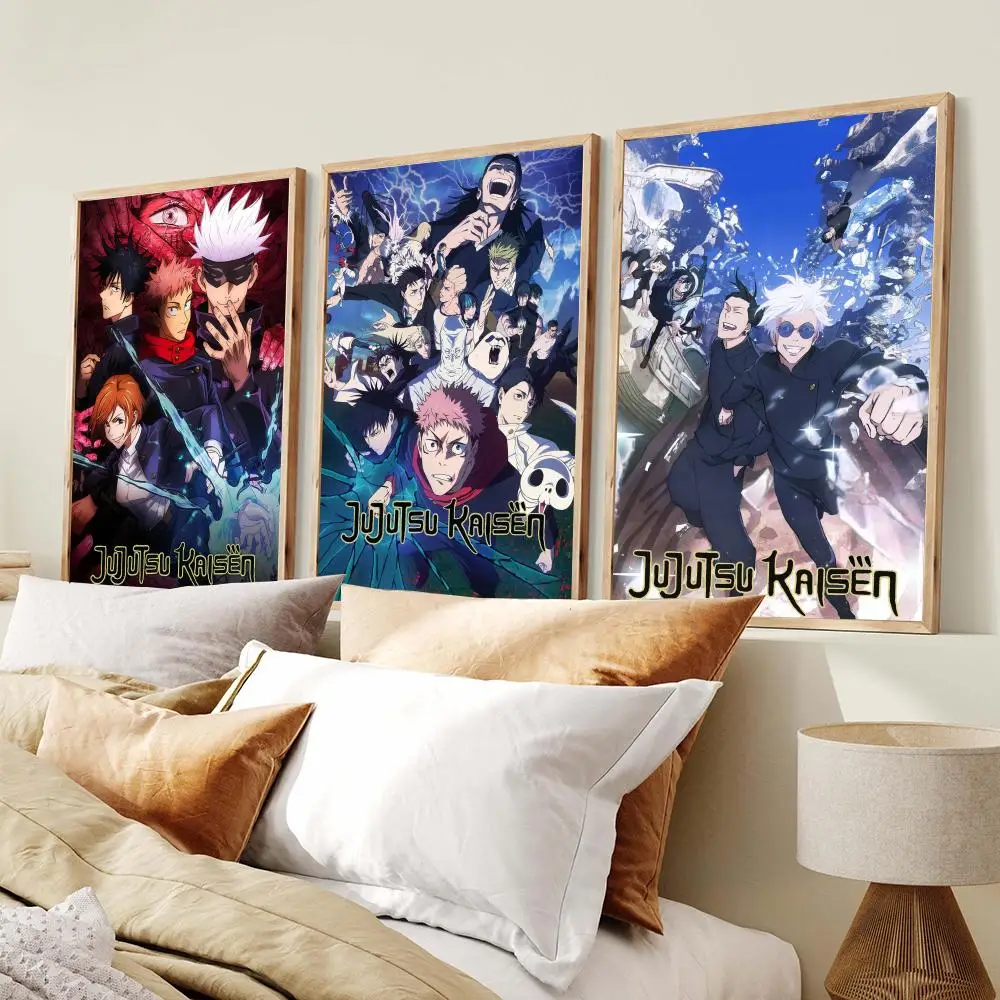 Popular Anime J-Jujutsu Kaisen Poster Modern Minimalist Wall Art Prints Poster Home Decor Interior Bedroom Living Room