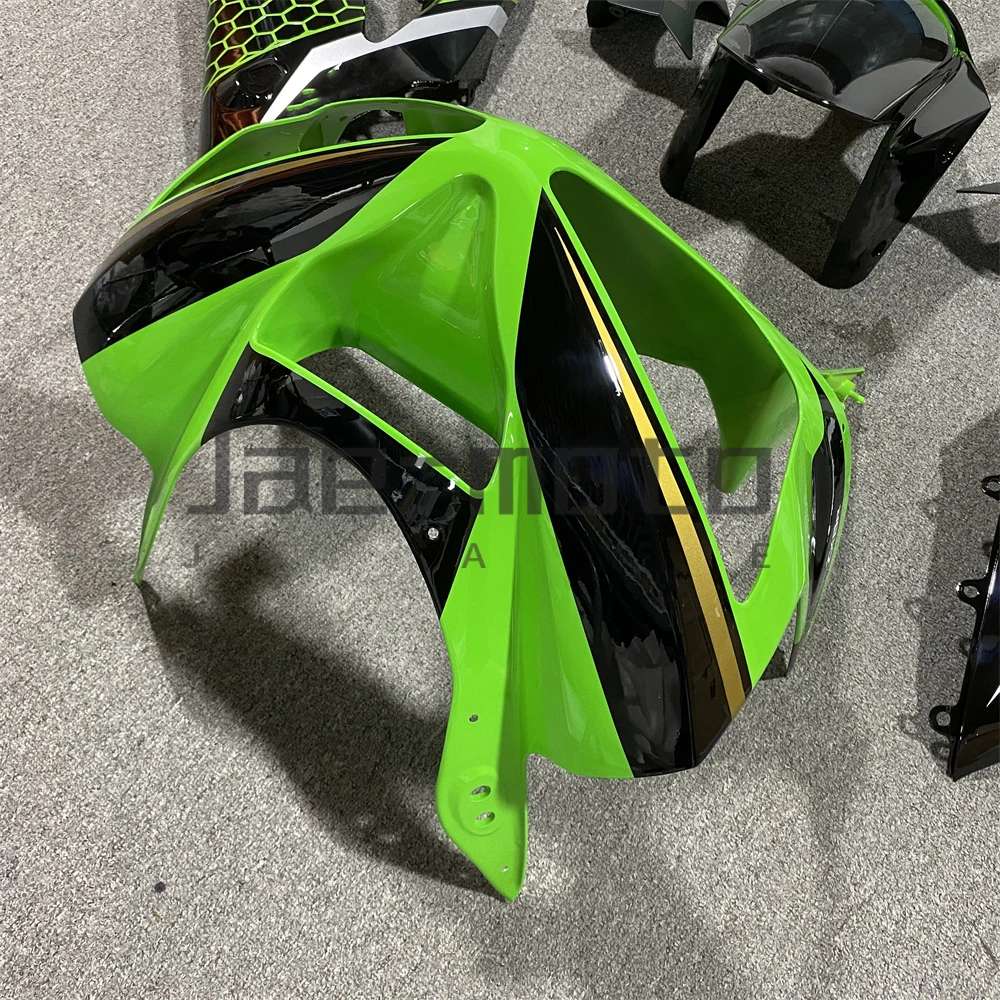 For ZX6R ZX-6R  636  ZX600 2003 2004 Injection ABS Plastics Full Fairings Kit Mold Replace Accessories Black  Green