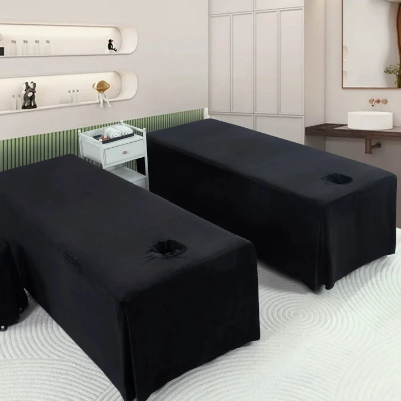 75x190cm Milk Fleece Beauty Bed Cover for Beauty Salon Massage Table Sheet Skin-Friendly Massage Bed Cover Sabnanas with Hole
