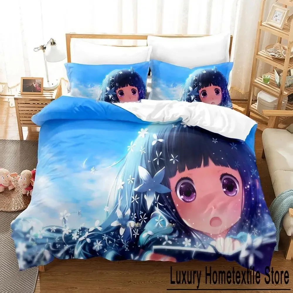 New Hyouka Bedding Set Single Twin Full Queen King Size Bed Set Adult Kid Bedroom Duvet cover Sets 3D Print Anime Bed Sheet Set