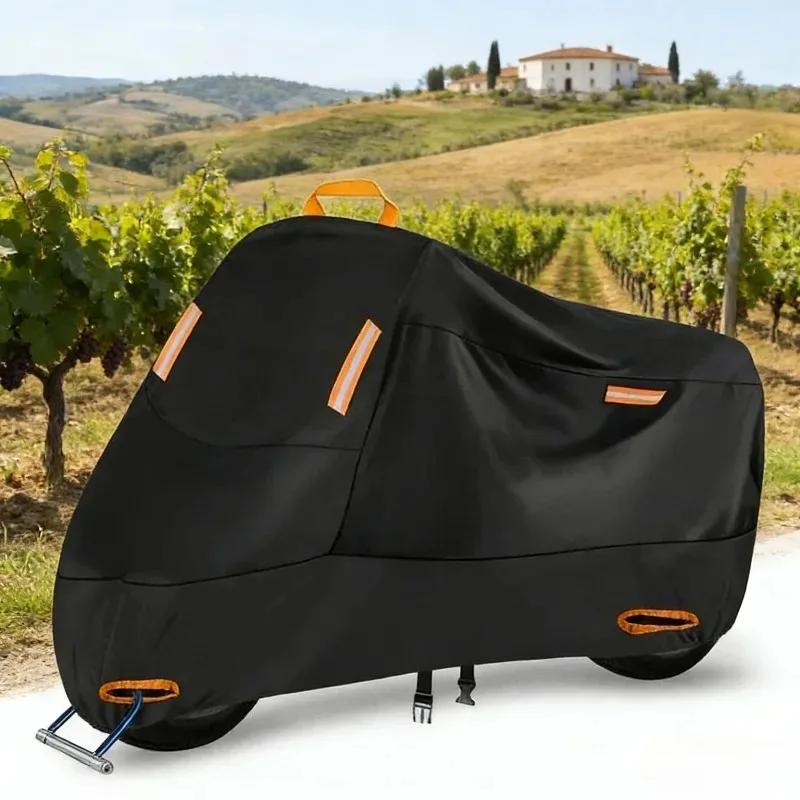 

210D Waterproof Sunproof Motorcycle Cover with Anti-Theft Lock Oxford Fabric for Bike Scooter Dust Protection