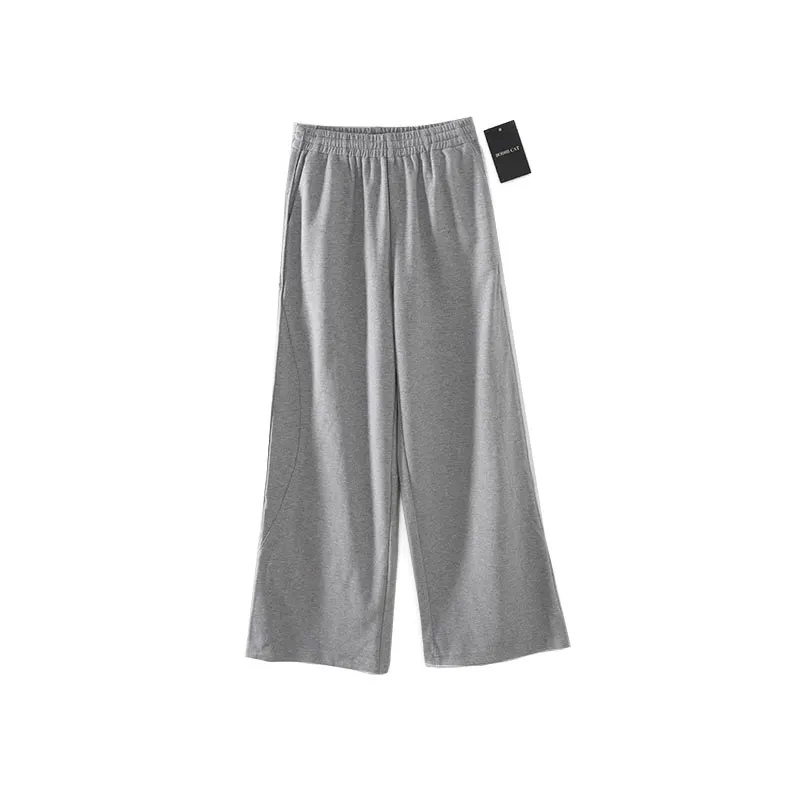 

Bodhl 2025 New Sle Casual High Waist Wide Leg Pants Women's Elastic Waist Dstring Versatile Loose Fit Long Trousers