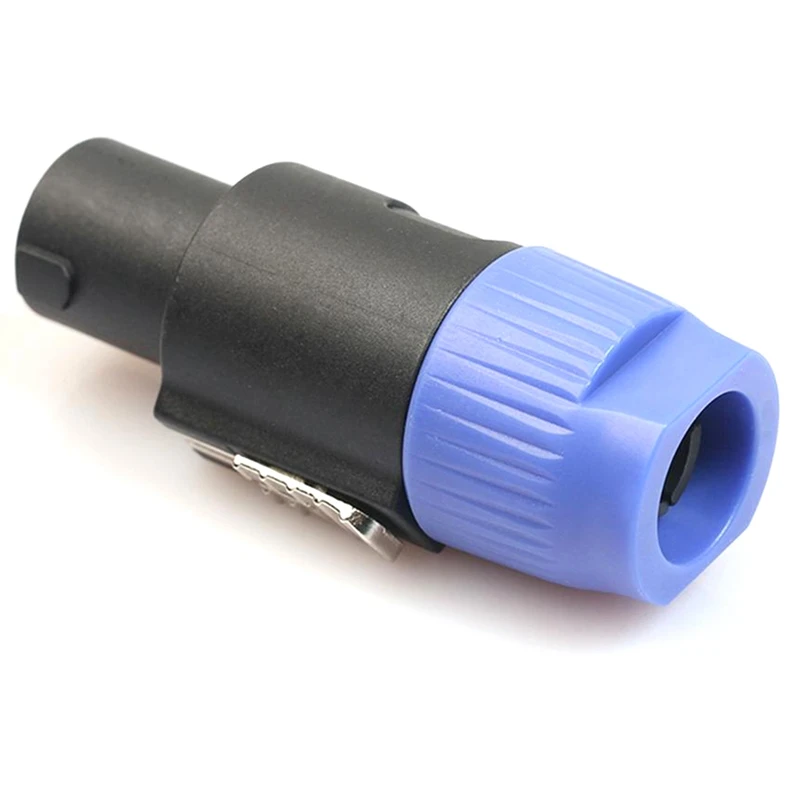 20Pcs Speaker Audio Cable Plug Adapter 4 Pin Speakon Female Jack Accessories Blue