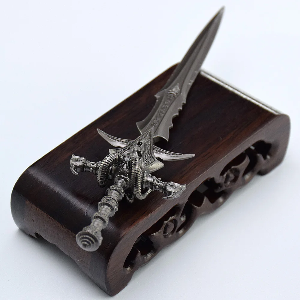 14 см World of Warcraft Frostmourne игровая периферия цельнометаллическое оружие керамбит орнамент артбас ментил меч Коллекционная игрушка для мальчика