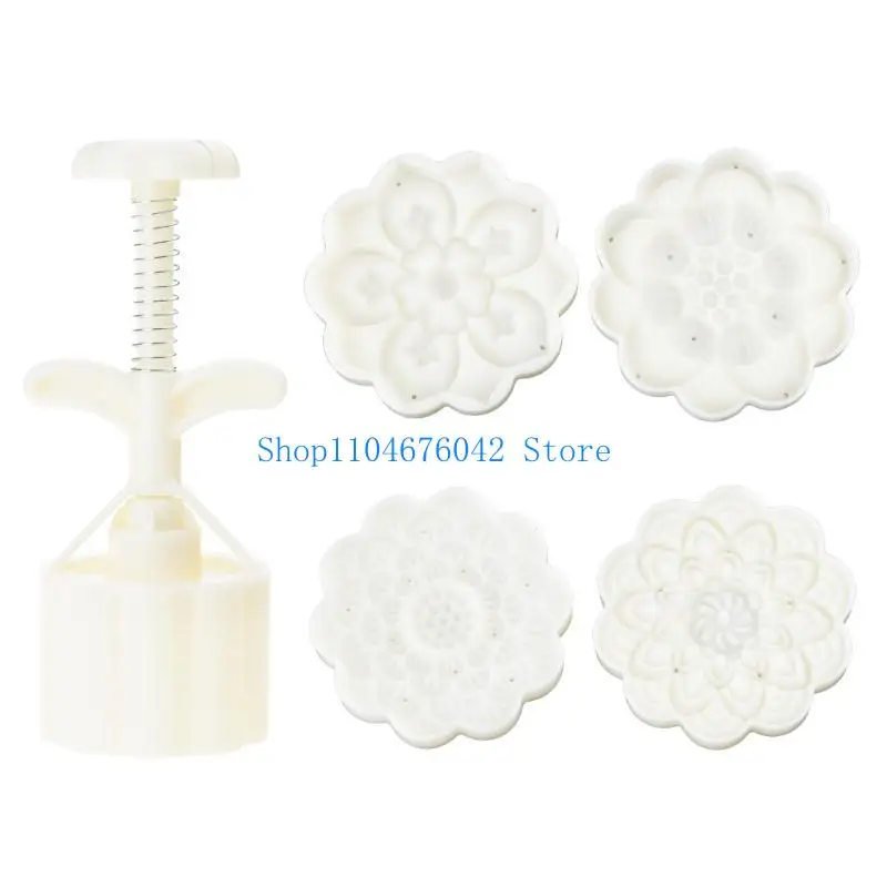 652F 75g Lotus Pastry Moulds Dessert Molds Dessert Mould Hand Pressure Tool Plastic Material Baking Accessories