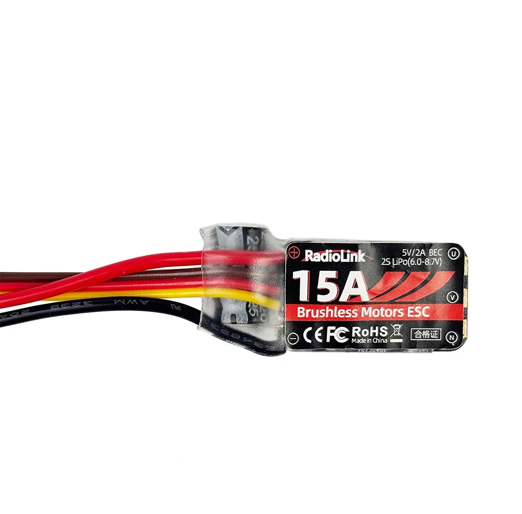 Radiolink 15A 2S ESC Speed Controller For Brushless Motors Built in 5V/2A BEC For RC Airpane Fixed Wing A560 SU27 D460 Aircraft