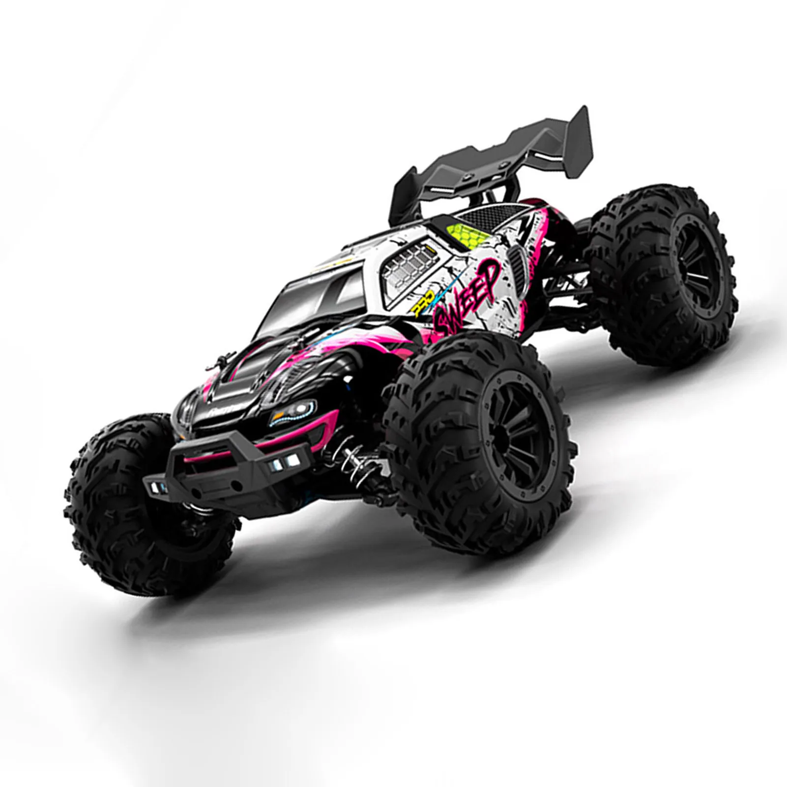 RC سيارة 2.4Ghz 70KM/H عالية السرعة 1/16 على الطرق الوعرة مركبة يتم التحكم بها عن بُعد فرش السيارات مصباح ليد 4WD سباق السيارات تسلق سيارة للأطفال البالغين #5