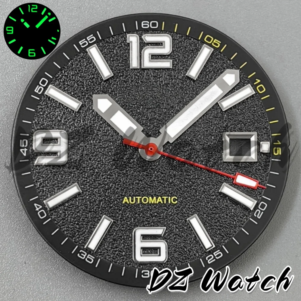 DZ 31mm Blue Black Green Watch Dial Number Index Watch Pointer Set Luminous Fit For DG2813 Miyota8215 Movement Men's Watch Parts view 6