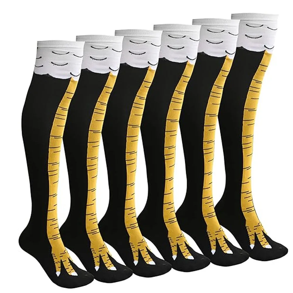 

1-20Pairs Halloween 3D Chicken Claw Knee High Socks for Ladies Warm Thigh Socks Party Dress-up Halloween Christmas Gift