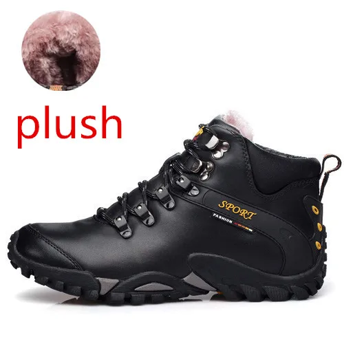 New Road Track 2022 Men Snow Boots Waterproof Men Footwear Winter Ankle Boots Fur Breathable Men Winter Shoes 3 Colors