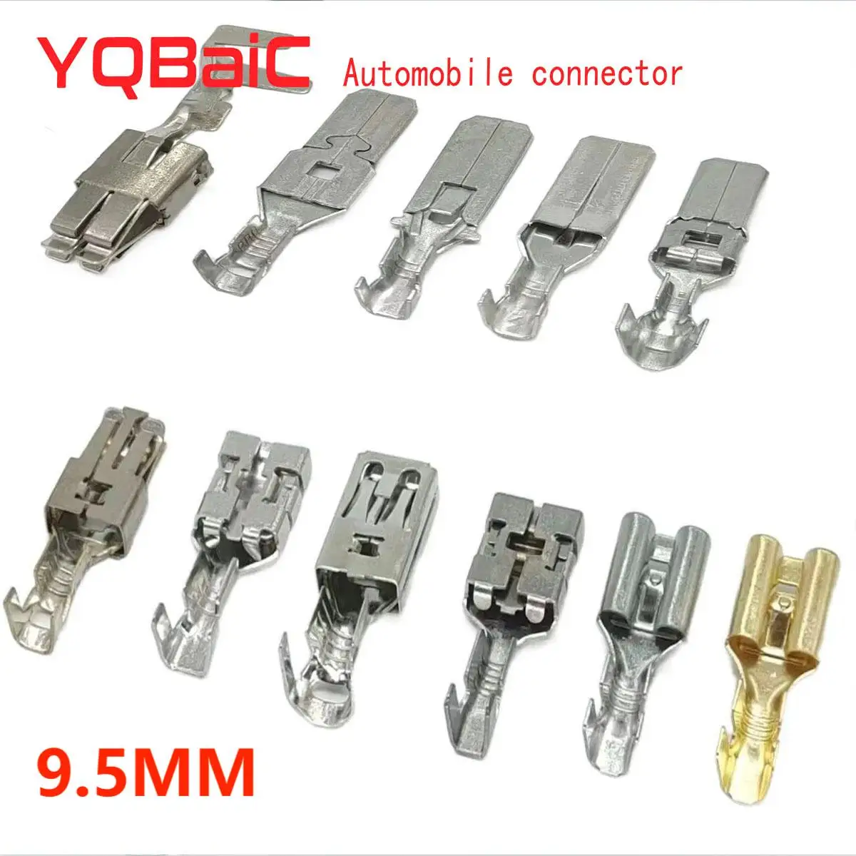 20-50Pcs 9.5MM Auto Connecting Crimping Stamping Pin For Car Connectors/ Wire Crimp Terminals And Electrical Terminals For Cable