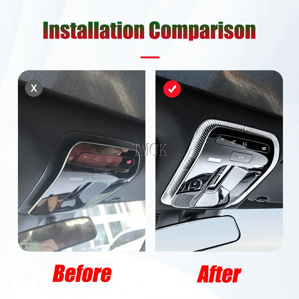 For Mercedes Benz E C GLC EQE Class AMG W214 W206 X254 W254 V295 2022-2025 Car Accessories Roof Front Reading Lamp Trim Cover